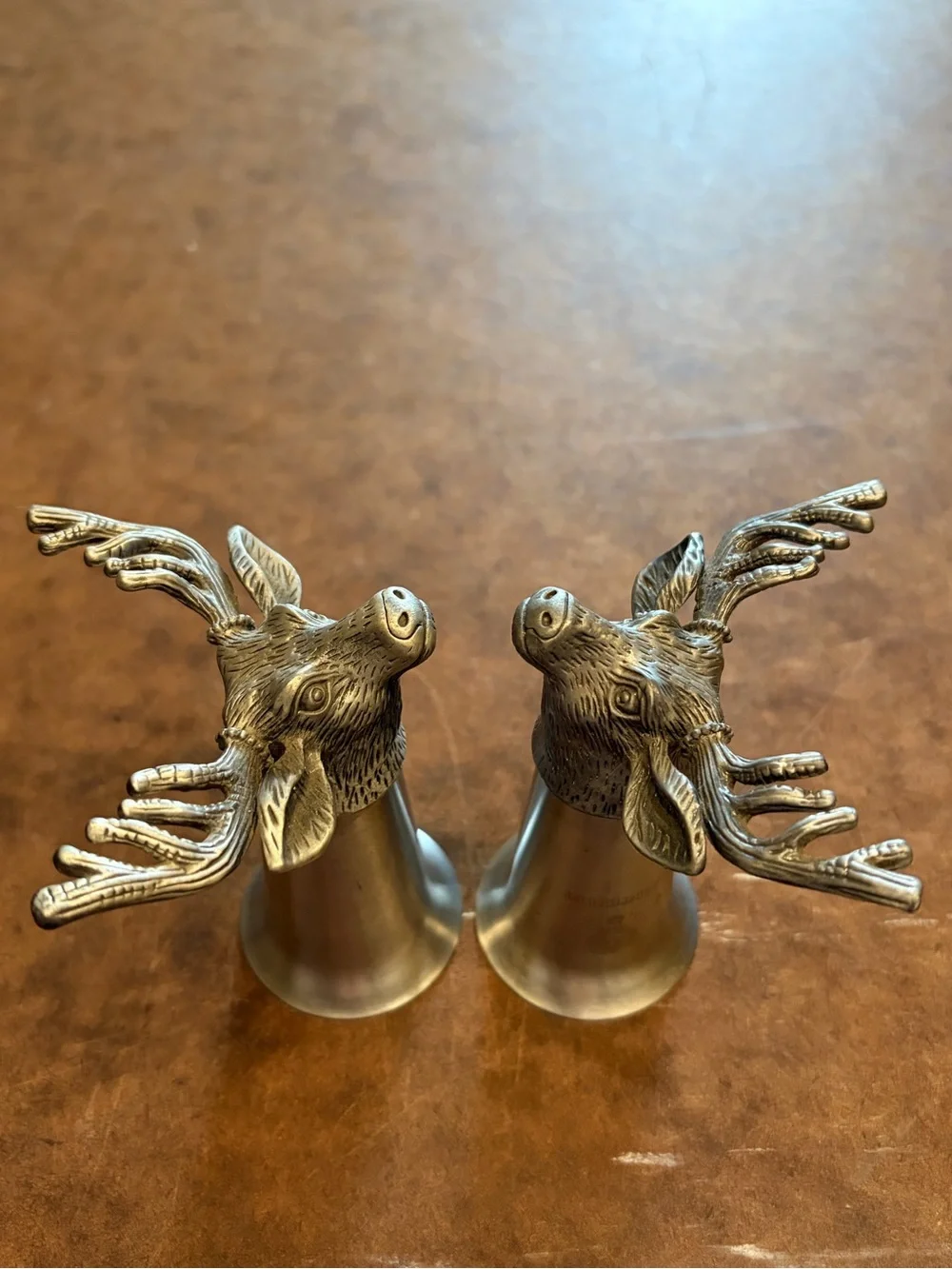 Vintage- 2 Jäegermeister Stag Deer Head Pewter/Stainless Steel Shot Glasses. 🦌
